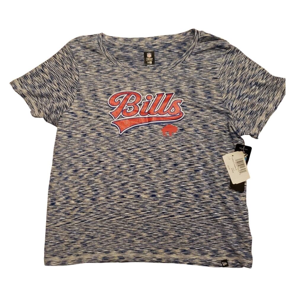 New Era Womens Buffalo Bills NFL Team Apparel Blue Short Sleeve Shirt Small NWT